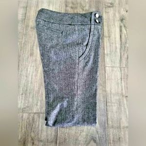 Women's Club Monaco Wool Tweed Wide Leg Pant, size 00, multi black colour